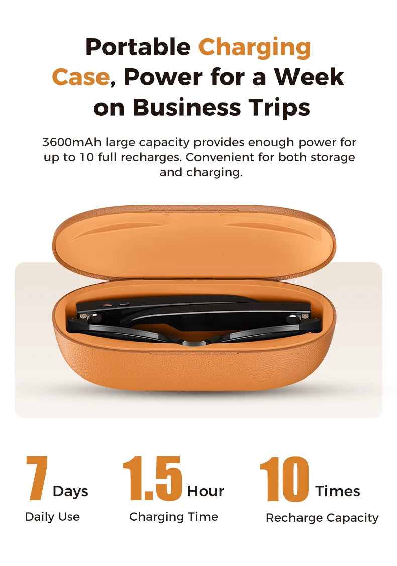 2026New 8MP 4K HD Camera AI Glasses Men 3600mAh Power Bank 32G Memory 160+ Translation Glasses Waterproof Smart Sunglasses Women