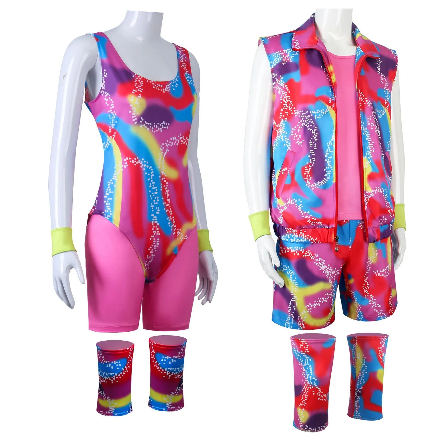 80s Workout Costume for Halloween Cosplay 80s 90s Workout Outfit Party Clothing for Adult Mens Include Hat Top Shirt Short