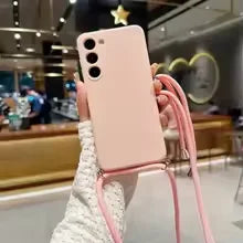 Best-selling metal buckle matte solid color crossbody strap phone case for SamsungS26 S25 S24 S23 S22 S21 PIus UItra FE EdgeAnti