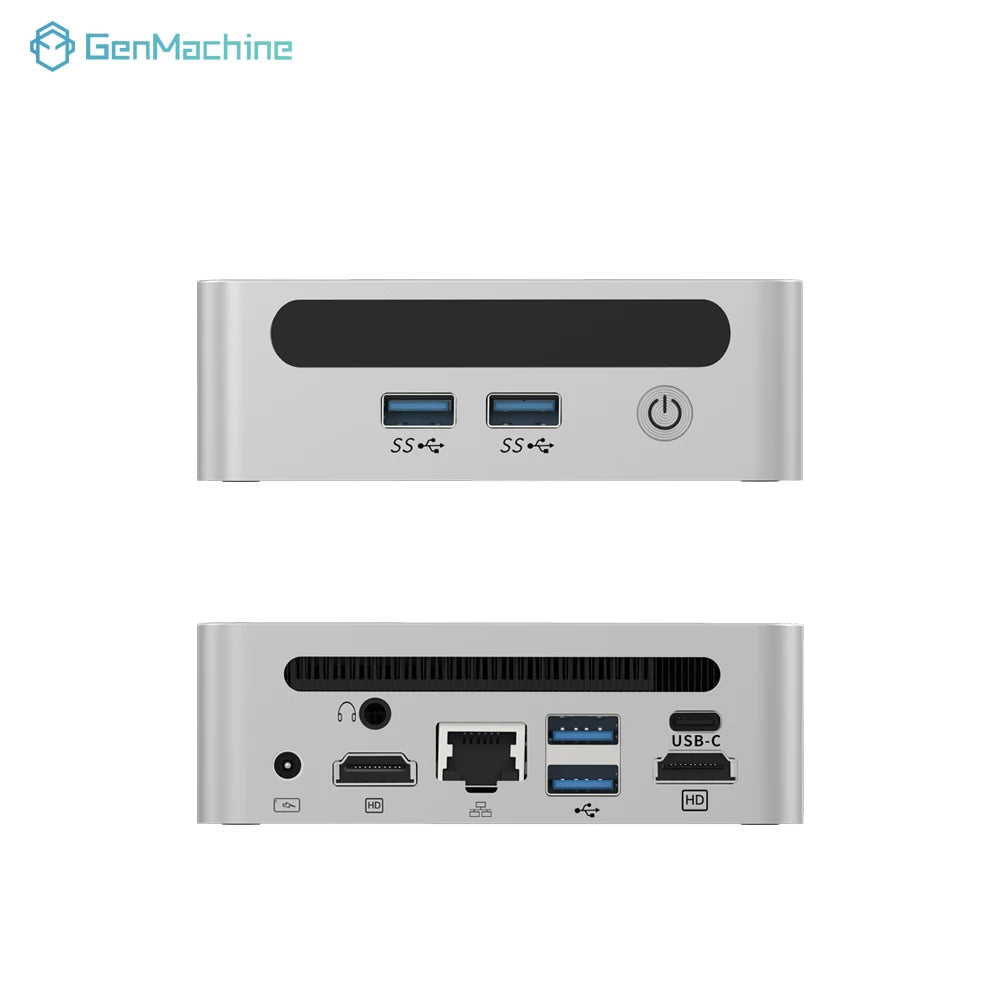 GenMachine Mini PC Computer Gaming AMD Ryzen 3 5475U 4 Core 8 Thread 4.1GHz 15W Dual HDMI LAN WIFI6 Office DDR4 NVMe Computer PC