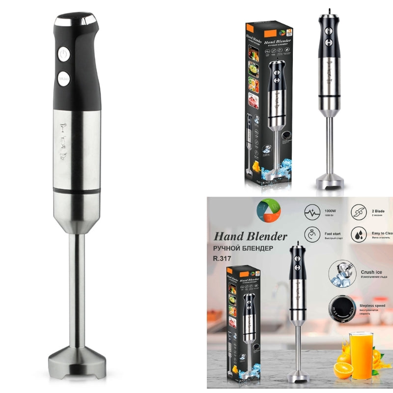 1000W Electric Immersion Hand Blender Powerful Portable Easy-Control Grip  Mixer for Smoothie Puree Baby  Dropshipping