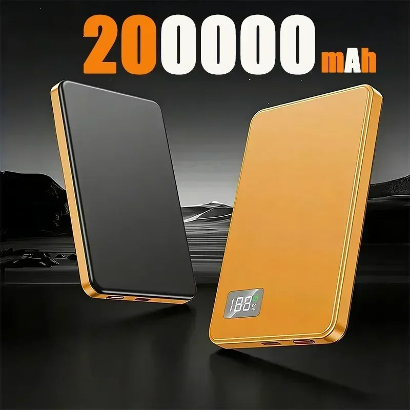 Lenovo 500000mAh CCC Certified Magnetic Ultra Thin Wireless Portable Power Bank Super Fast Charging LED Display Pack For MagSafe