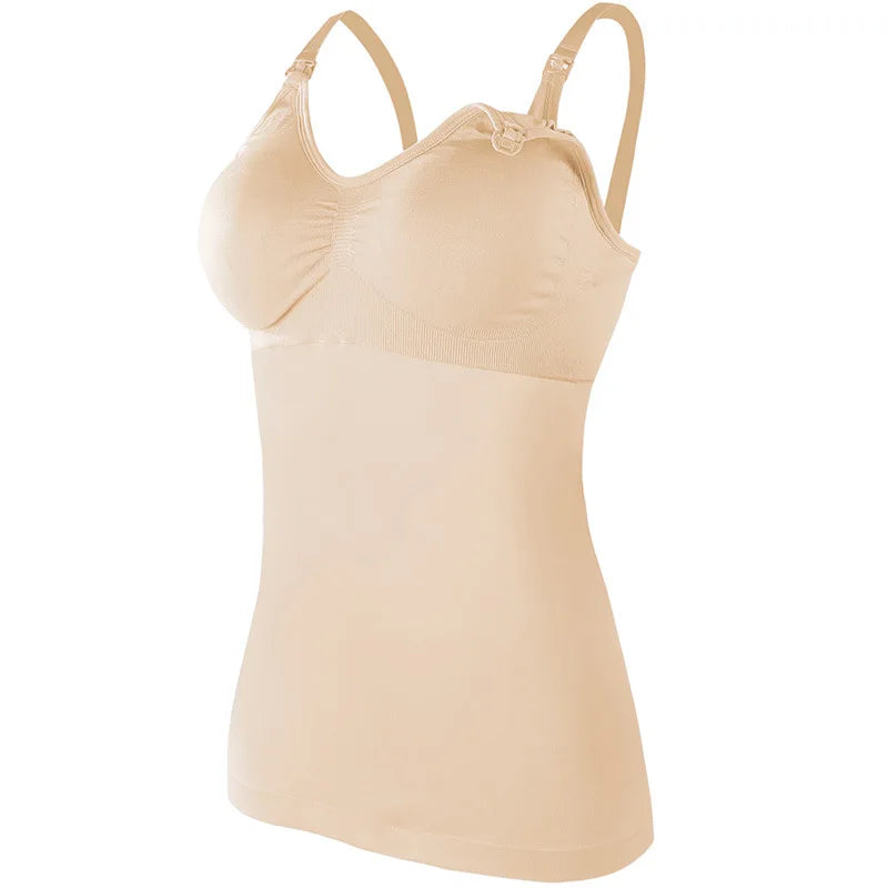 Summer Solid Clolor Sleeveless Nursing Clothes Women Pregnant Tank Top Plus Size Maternity Clothing Breastfeeding Vest
