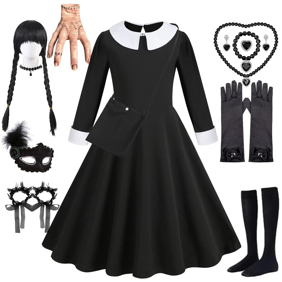 Halloween Dress Girl Costume for Girls Black Dress