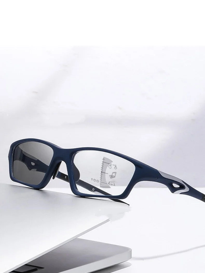 1pc Men TR90 Bifocal Anti Blue Light Reading Glasses Photochromic Presbyopic Sports Glasses for Outdoor Fishing Daily Use