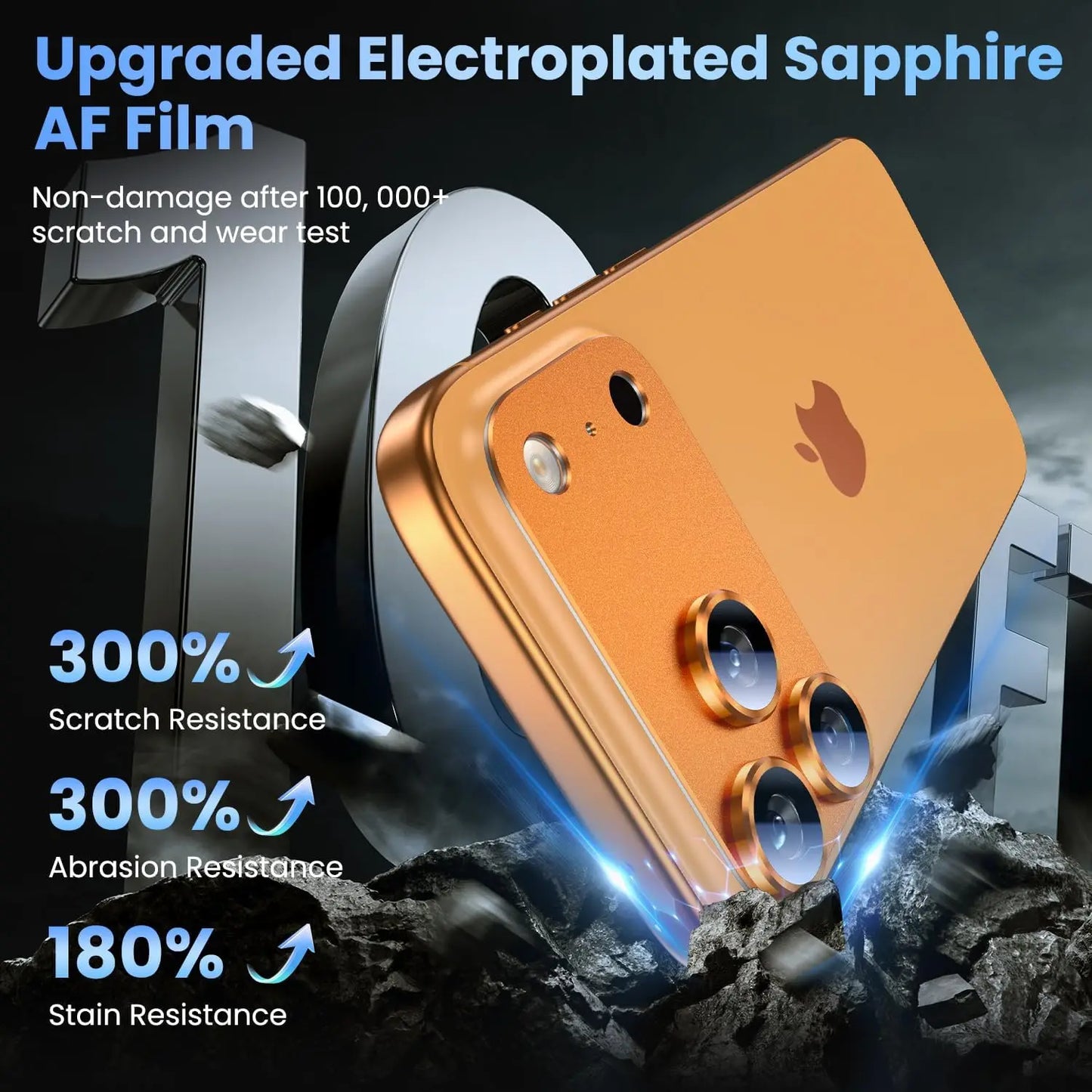 For IPhone 17 Pro Max Camera Lens Protector [Strong Adsorption][Case-Friendly] Metal Tempered Glass Ziai Camera Screen Cover