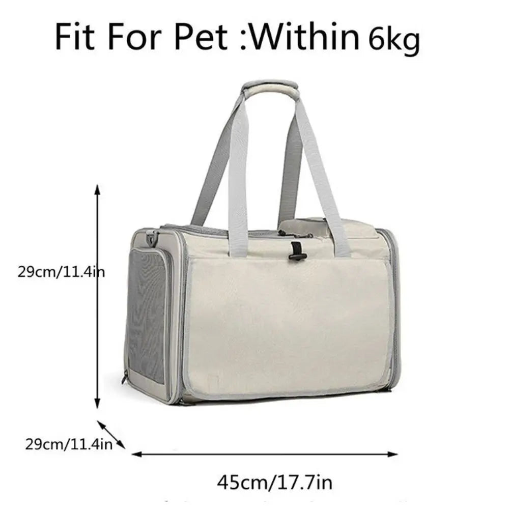 New Oxford Cat Carrier Handbag Breathable Large Capacity Cat Transport Bag Waterproof Foldable Pet Carrying Bag Outdoor