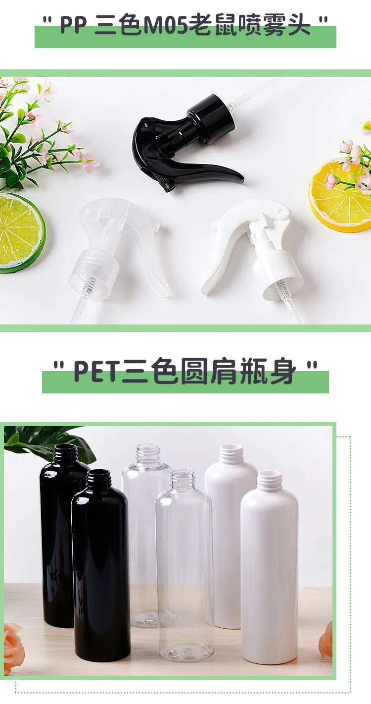 350ml Black White Refillable Mist Spray Bottle Portable Water Sprayer Professional Hairdressing Tool for Salon Hair Styling