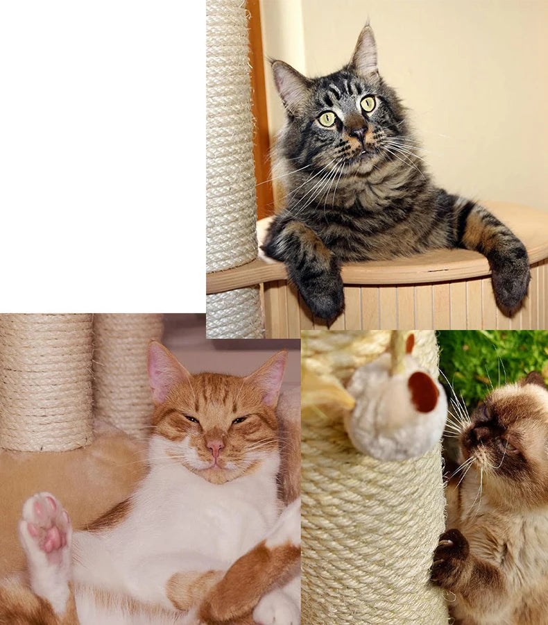 Cat DIY Sword Hemp Rope Cat Climbing Frame Cotton Rope Cat Tree Tower Furniture Protector 4/6/8mm Cat Grinding and Scratching