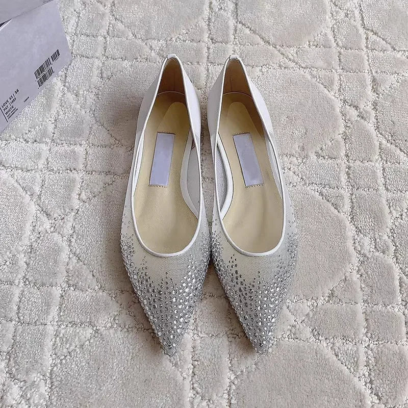 2026 European and American Women's New Mesh Pointed High Heels Shallow Mouth Sexy Fashion Shoes