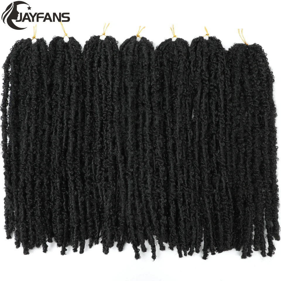 18 24 Inch Butterfly Locs Crochet Hair Extensions Synthetic Distressed Butterfly Soft Locs Crochet Braids Hair for Black Women