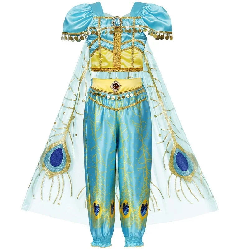 Halloween Party Princess Dress Kids Jasmine Costume