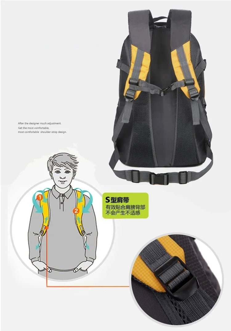 25L 45L Outdoor Hiking Travel Backpack Ultralight Waterproof Casual Sport Riding Camping Climbing Bag Men Women Student Rucksack