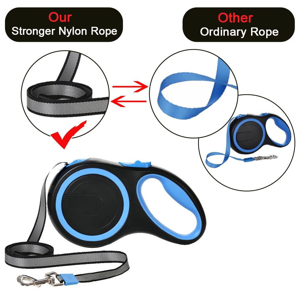 Pet Dog Leash 5m 8m 50kg Retractable Roulette Collar for Small Large Dogs Accessories Adjustable Outdoor Labrador Lead Strap