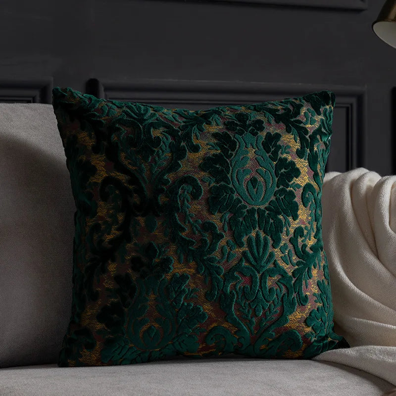 45x45/50x50cm Luxury Cut Velvet Sofa Pillow Cover Modern Nordic Cushion Case Living Room Villa Model Room Matching Velvet Back