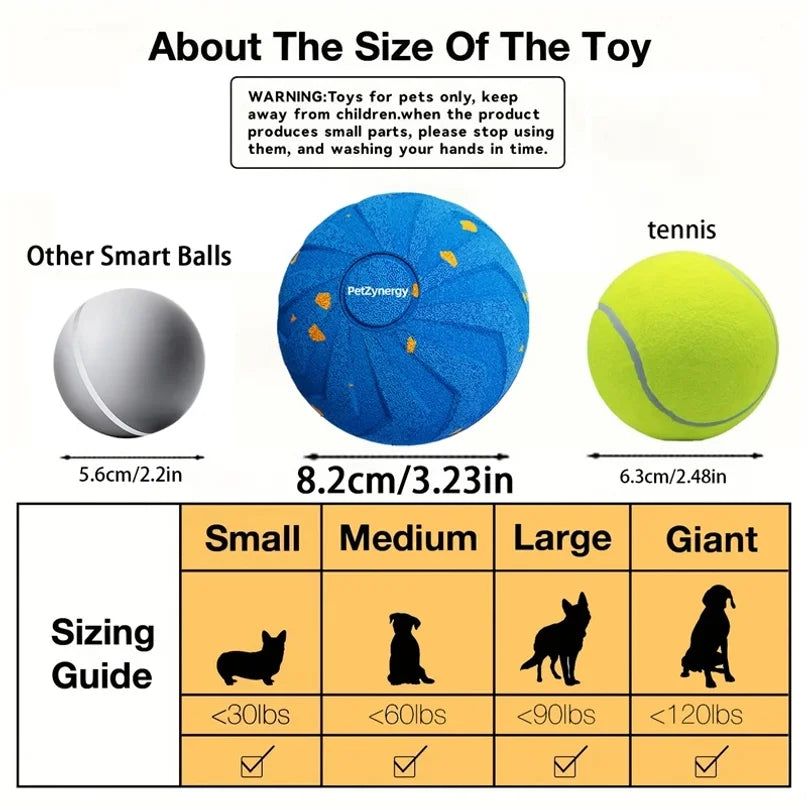 Interactive Dog Toy Ball E-TPU Material Random Bouncing And Spinning Smart Motion Ball For Dogs Self Play Chew Resistant Toy