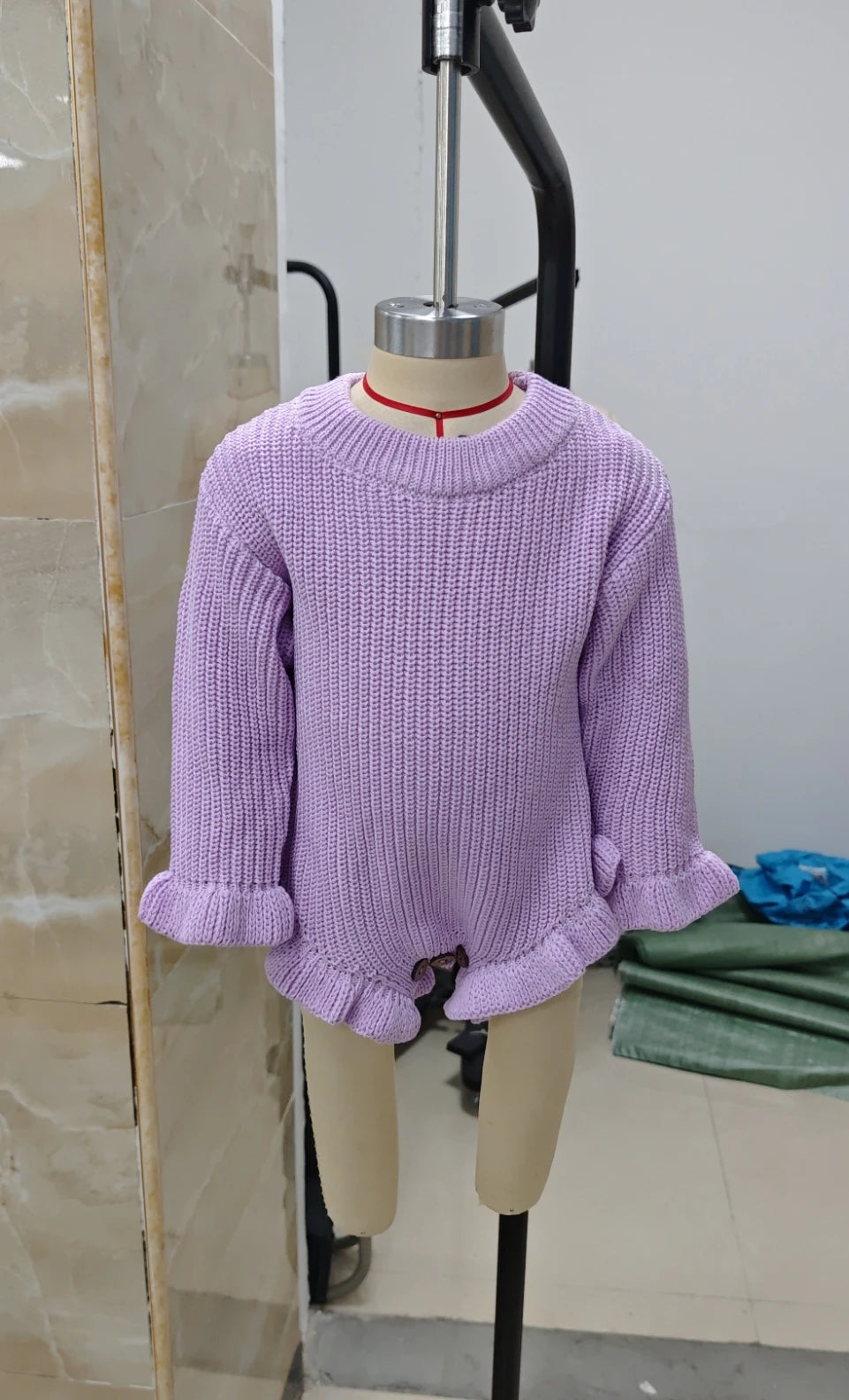 Baby Clothing Autumn  Rompers Cotton Knit Girl Romper Long Sleeve Ruffle Trim Infant Jumpsuit Overalls Newborn Clothes