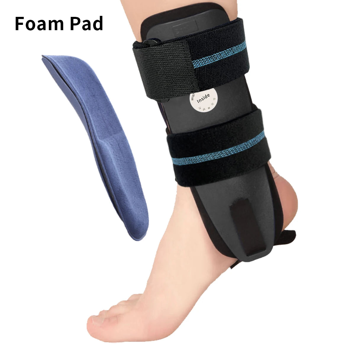 VELPEAU Ankle Brace Support for Ligament Injury and Tendonitis Surgery, Stirrup Ankle Splint Stabilizer with Foam & Gel Pad