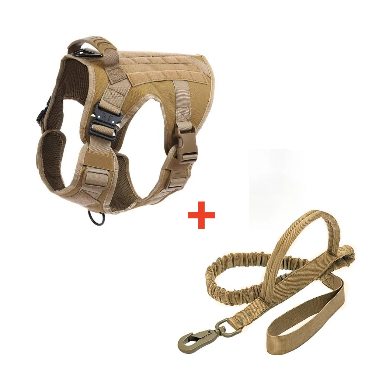 Tactical Dog Harness, Adjustable No-Pull Handle Service Vest Heavy Duty Pet Large Breed,  Dog Vest for Training Hunting Walking