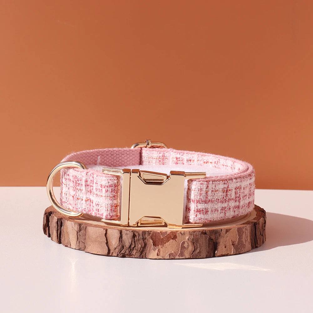 Customized Dog Collar Set Free Personalized ID Name Tel Engraving Name for Small Medium Large Dogs Adjustable Dog Leash
