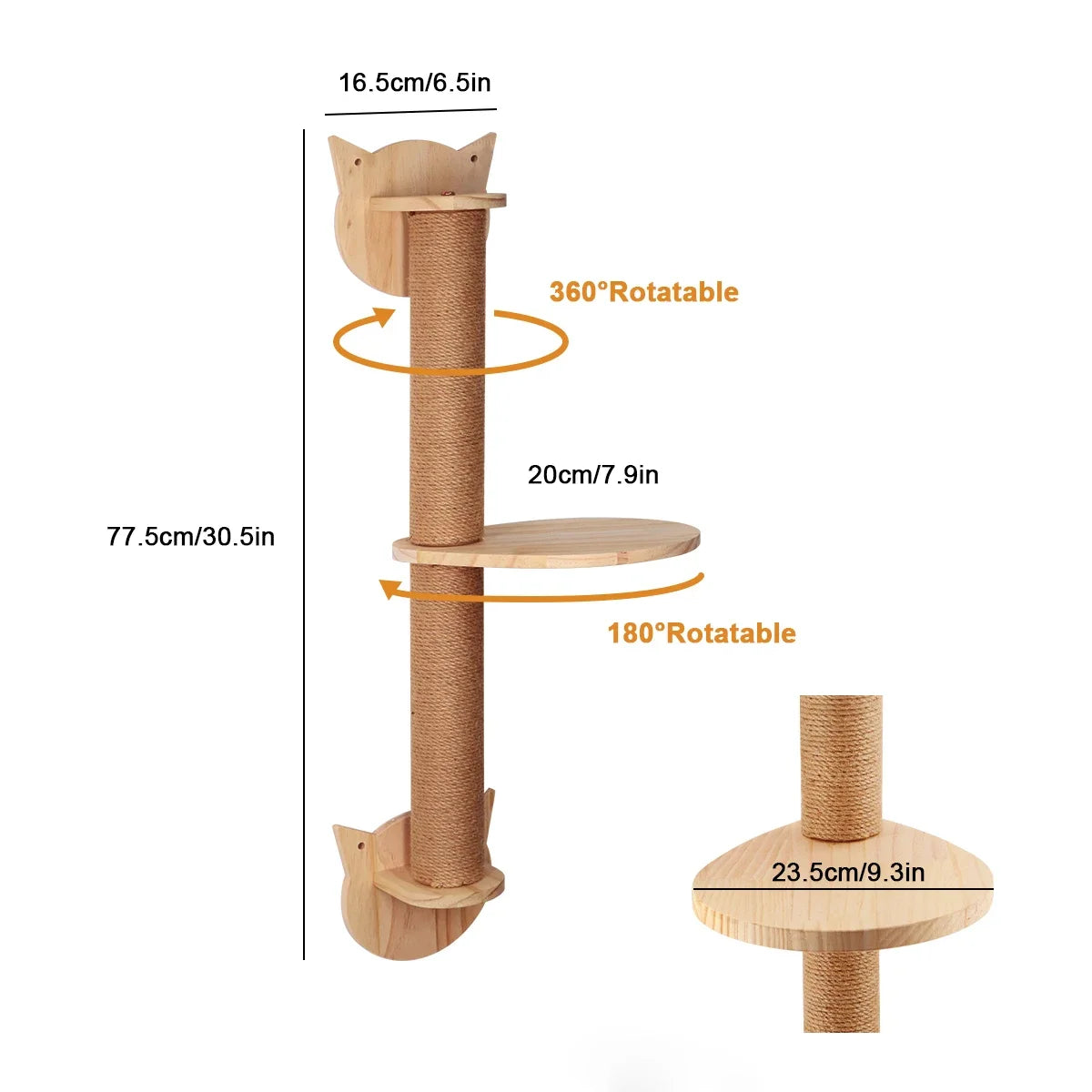 Cat Climbing Shelves Wall Mounted Cat Tree Sisal Scratching Post Cats Hammock House Jumping Platform Rope Ladder Pet Furniture