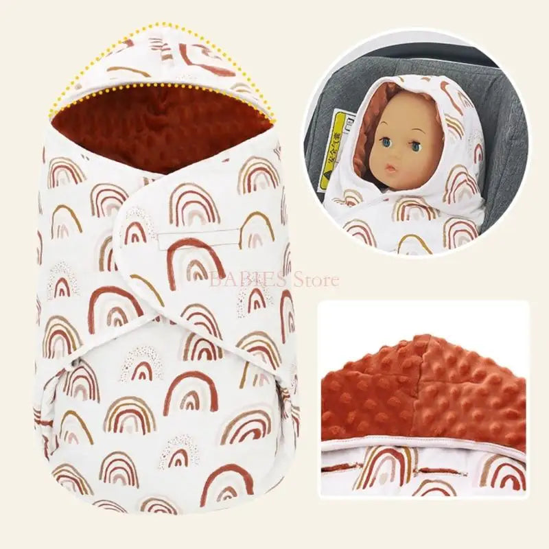 C9GB Baby Car Seats Wrap Blanket Breathable Cotton Baby Swaddles Multiple Pattern