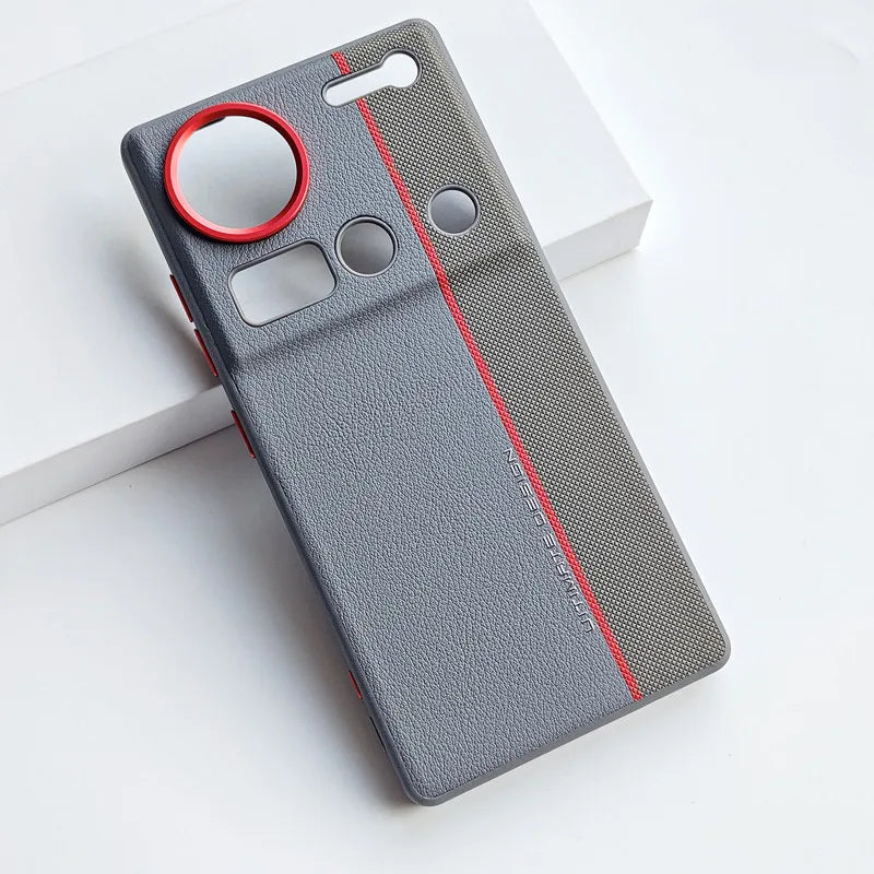 For ZTE Nubia Z70 Z80 Ultra ,Z70s Ultra Case ELVEV High Quality Splicing PU Leather Hard PC Phone Cover