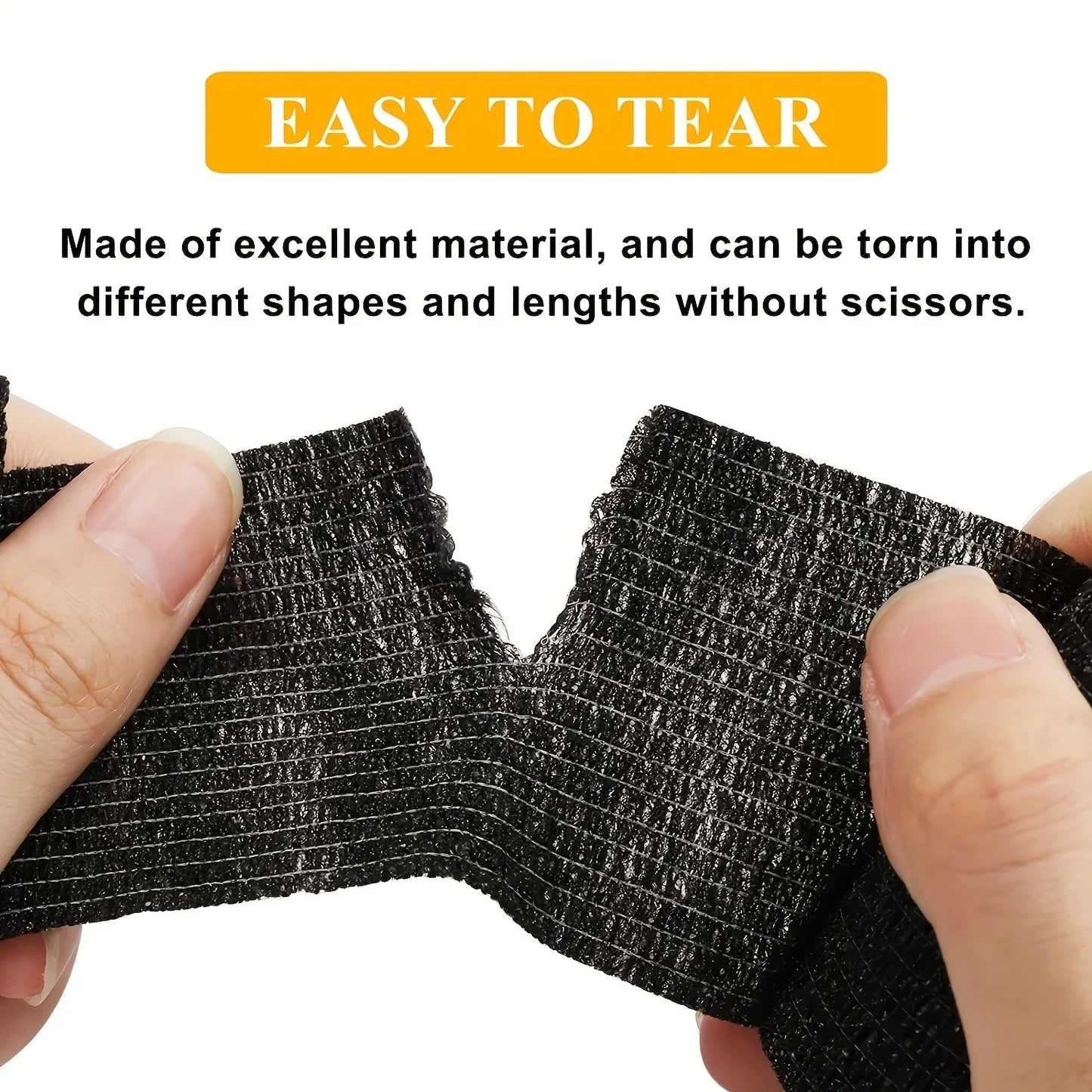 48/24/3PCS Black Tattoo Grip Cover Wraps Self-Adhesive Elastic Bandage Tape Breathable Strong Sports Tape Athletic Bandage Rolls