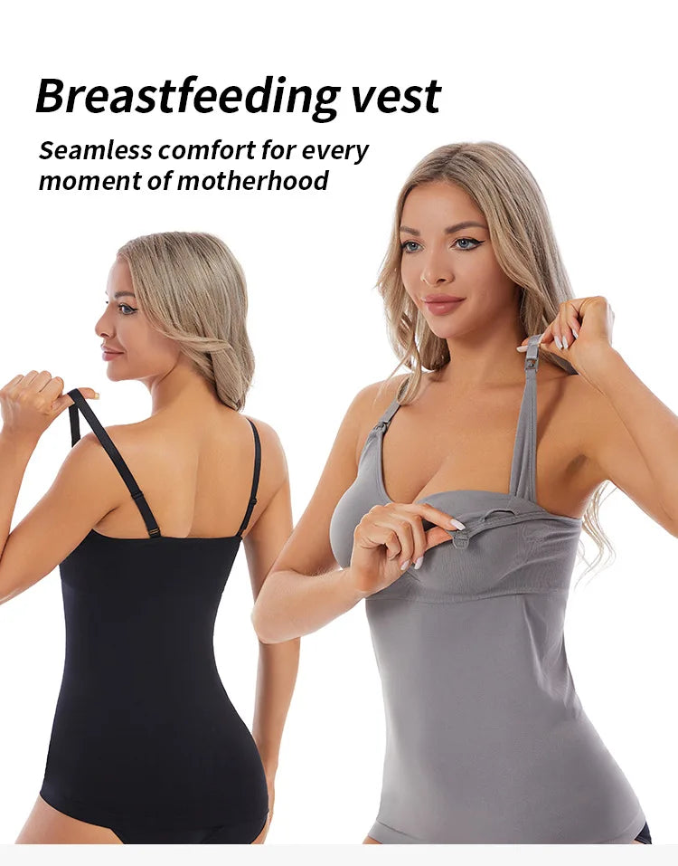 Summer Solid Clolor Sleeveless Nursing Clothes Women Pregnant Tank Top Plus Size Maternity Clothing Breastfeeding Vest