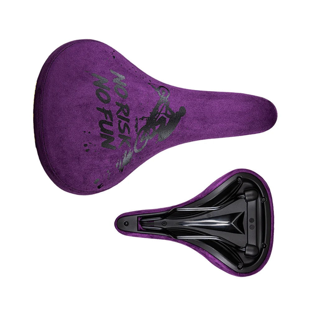 WALGUN BMX Bicycle Saddle Dirt Jump Cruiser Bike Seat with Embroidery Freestyle Racing Dowbhill Saddle MTB 265*170 Cycling Parts