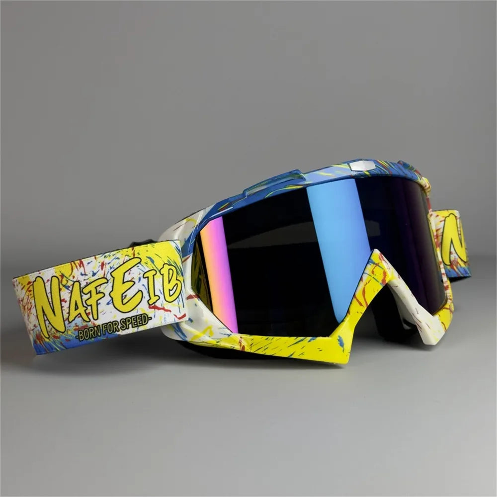 Motocross Dustproof ATV Goggles Mountain Biking MX Riding Ski Glasses UV400 Anti-sand Motorcycle Glasses Men Women