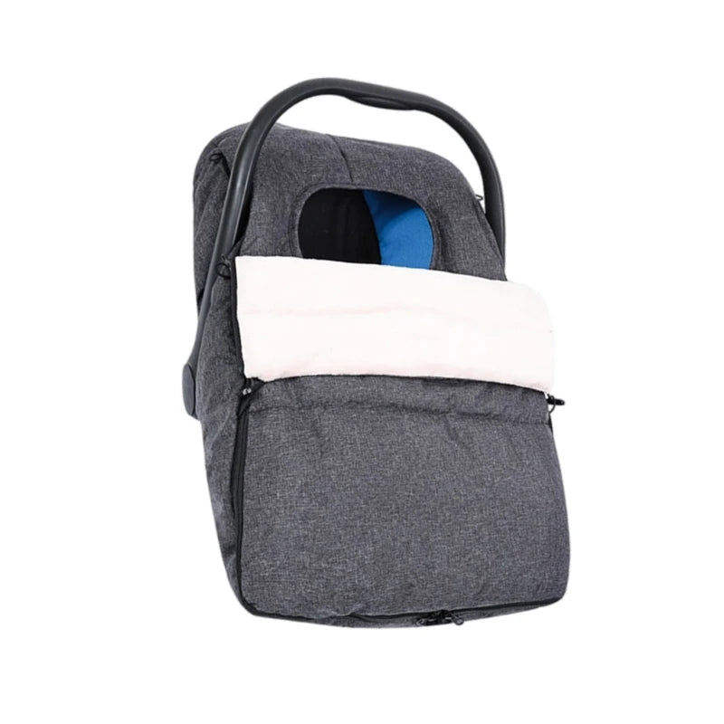 Plush Fleece Baby Car Seats Cover For Winter Warmth Infant Canopy Sleeve Case