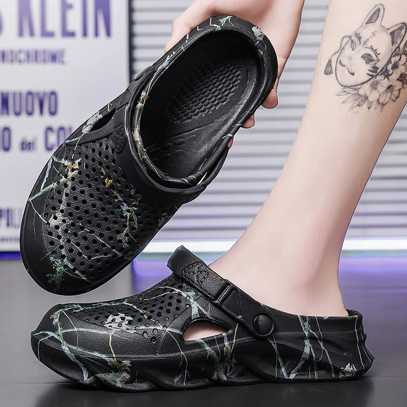 Men's Summer Sandals Clogs Men Women Breathable EVA Thick and Soft Sole Slippers Beach Water Shoes Couple's Clogs Big Size 47
