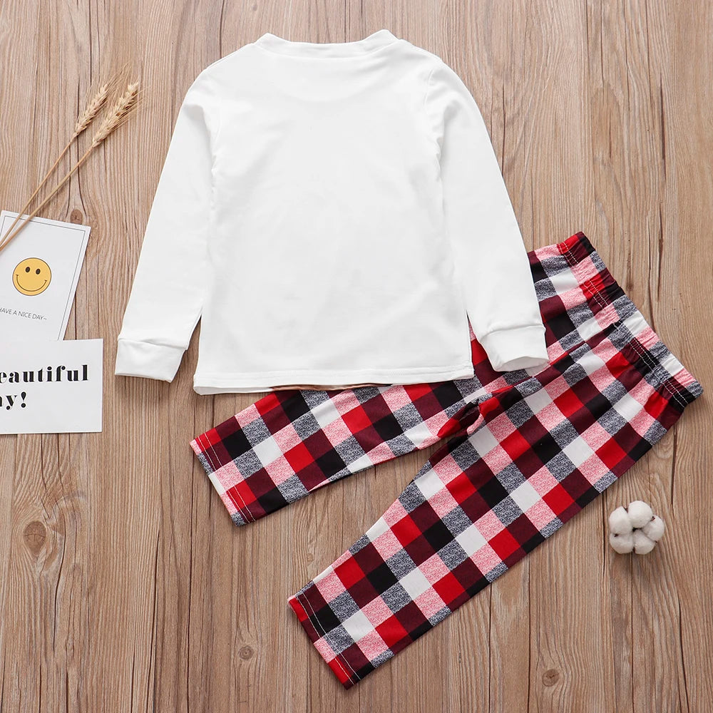 Family matching Christmas pajama set: Couple/child pajama top + pants,  Christmas pajama baby jumpsuit, pet dog clothes