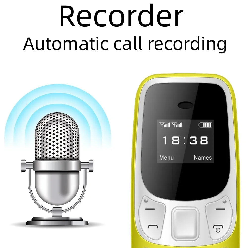 SERVO BM10 Super Mini Mobile Phone Dual SIM Magic Voice Dial Bluetooth Earphone Auto Call Recording Blacklist Mp3  2G Cellphones