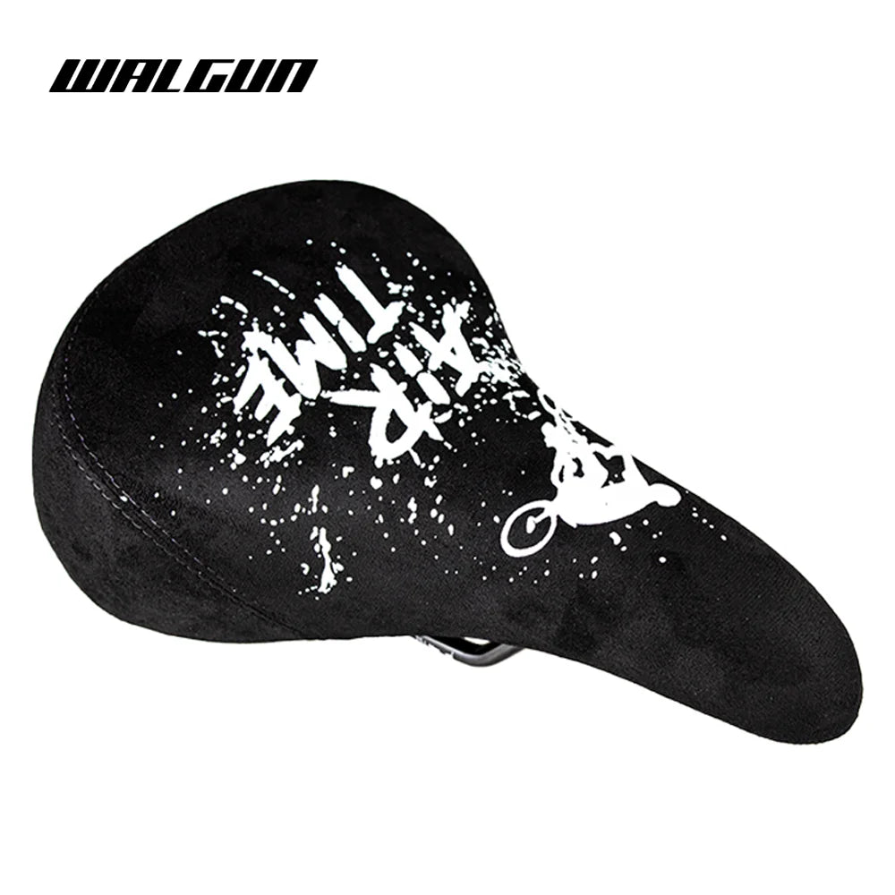 WALGUN BMX Bicycle Saddle Dirt Jump Cruiser Bike Seat with Embroidery Freestyle Racing Dowbhill Saddle MTB 265*170 Cycling Parts