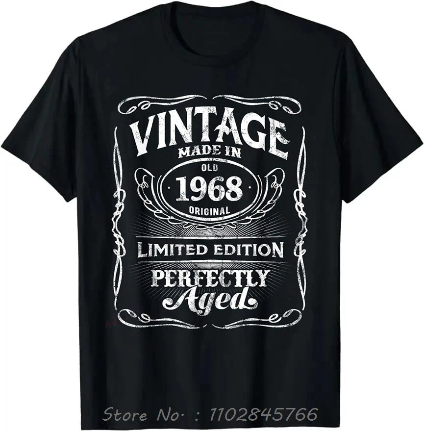 Legends Born In 1968 Oversized T-shirt Bday Men's Clothing On Demand Cotton Tshirt Ropa Hombre Fashion Fitness T Shirt Tops