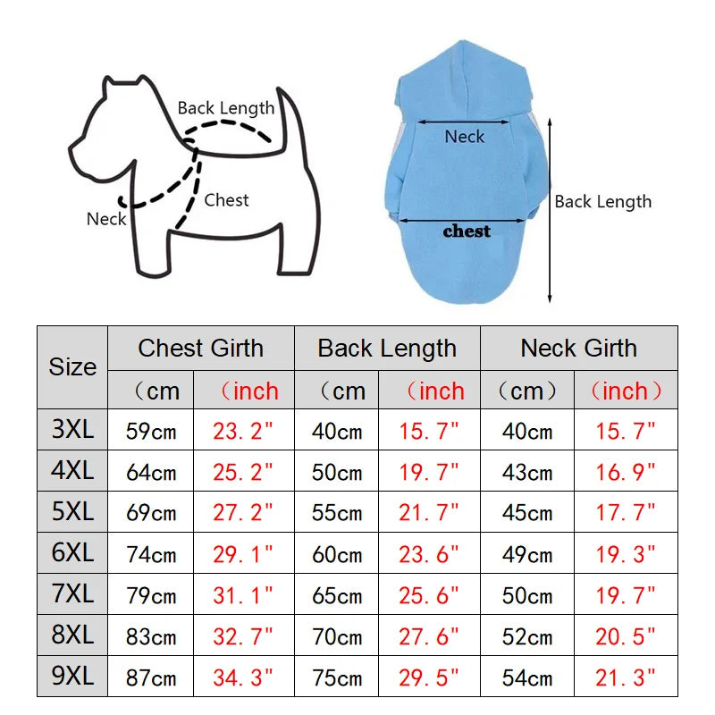 3XL-9XL Big Dog Sweatshirt  Adidog Dog Clothes for Large Dogs Labrador Cotton Hooded Warm Two-Legged Pets Jacket Outfit Hot Sell