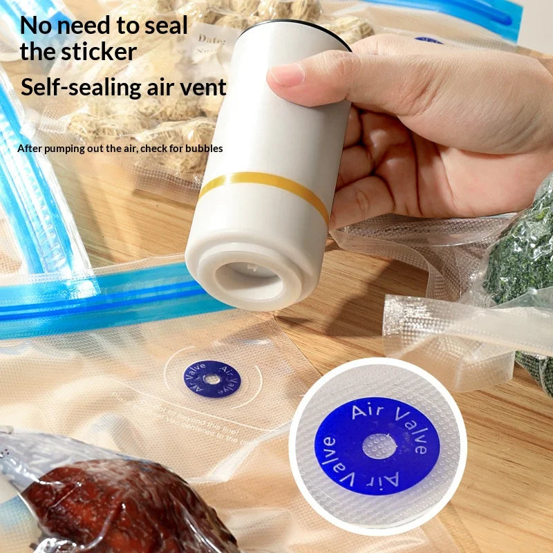 USB Charging Mini Handheld Vacuum Pump, Automatic Electric Food Vacuum Sealer for Fruit Meat Snack Storage with Vacuum Bags