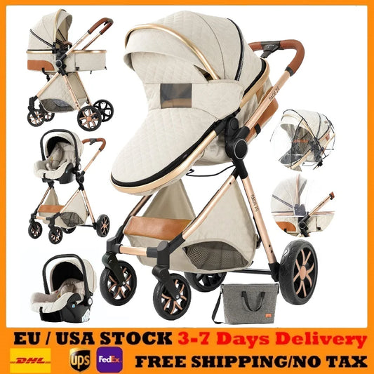 Baby stroller 3 in 1 for newborn Lightweight baby stroller cars for child car seat compact baby stroller foldable baby stroller