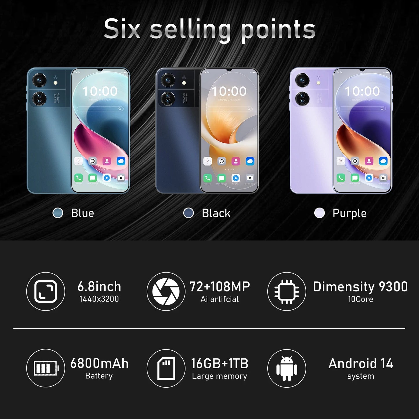 New 2026 High Quality X8 Pro original global version intelligent 5G dual card dual standby system 6800mAh battery