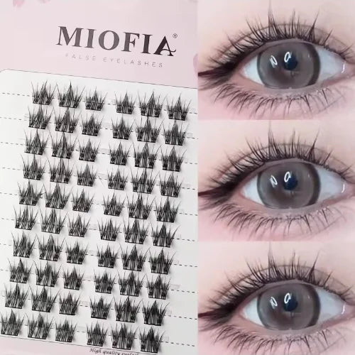 90 Bundles Mink Individual Cluster Lashes 3D Natural Russian Manga Eyelash Extensions DIY Makeup Tool for Women