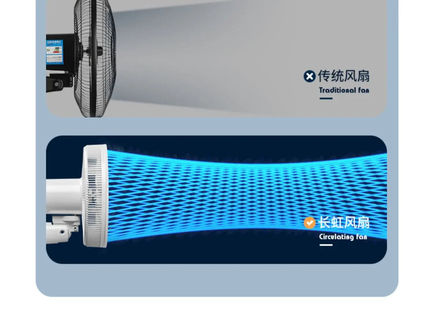 220V Wall-mounted fan with wall-mounted fan, large wind-powered fan, small remote-controlled wall-mounted  with shaking head AD