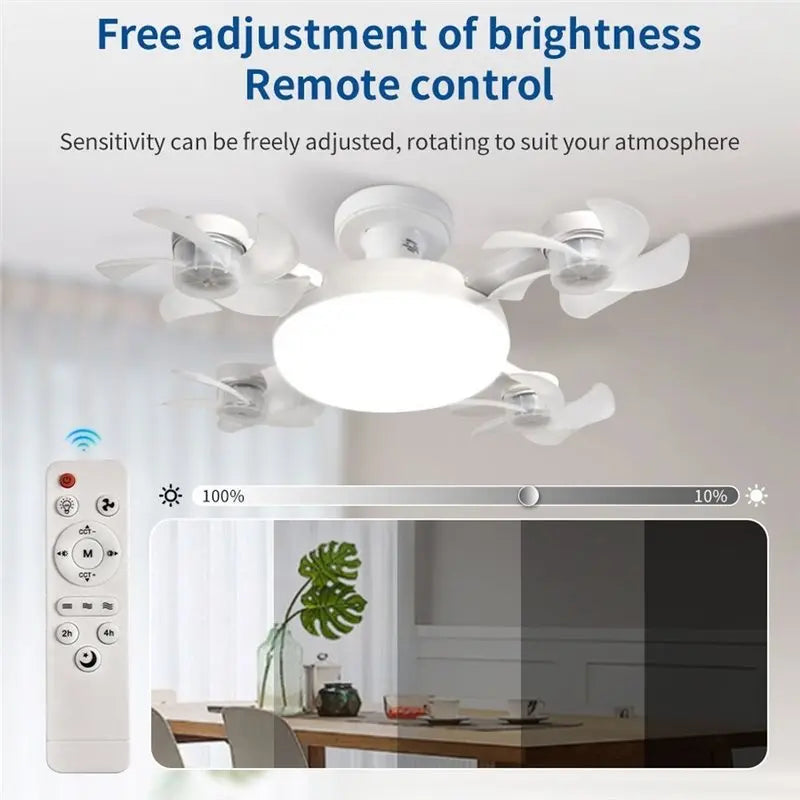 A74G-Fan Light 2-In-1 Drone Design Fan Light 60W With Remote Control For Entrance Hall Family Corridor Living Room