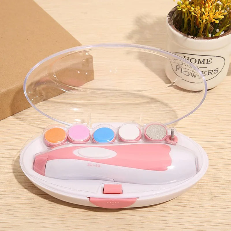 2026 New Baby Electric Nail Trimmer Multifunctional Infant Manicure Set Kids Fingernail Polisher Cutter Baby Care Accessory