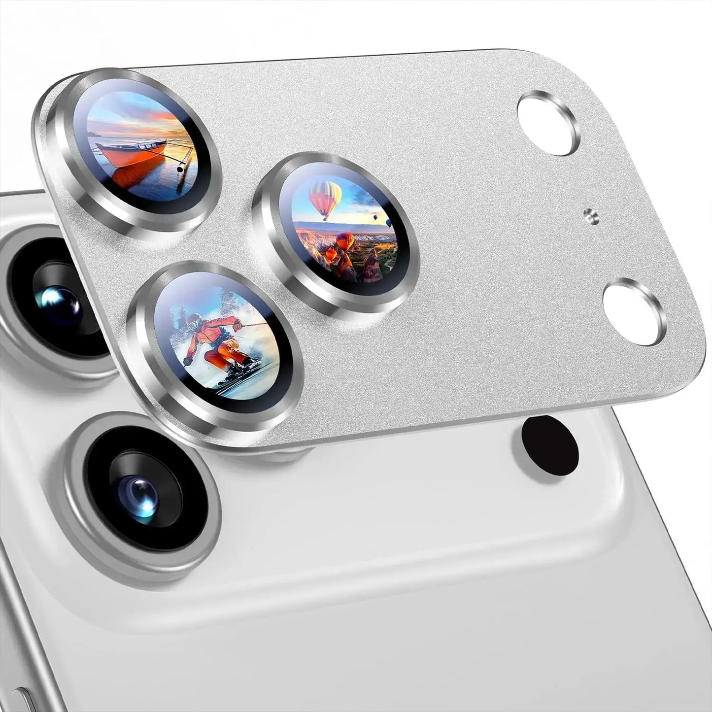 For IPhone 17 Pro Max Camera Lens Protector [Strong Adsorption][Case-Friendly] Metal Tempered Glass Ziai Camera Screen Cover
