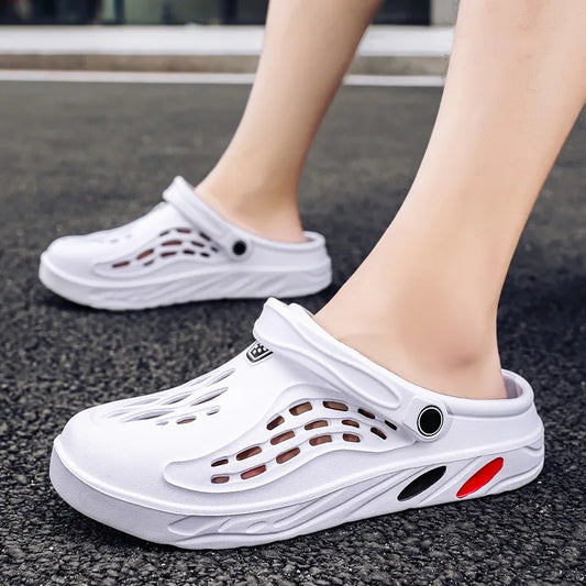 Large Size 36-49 Trend Summer Sandals For Men White Comfortable EVA Casual Clogs Man Lightweight Anti-slip Men's Beach Slippers