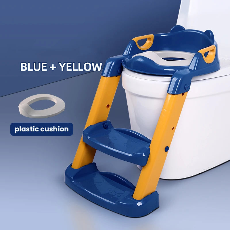1-8 Years Children's Potty Baby Toilet Seat With Adjustable Ladder Infant Toilet Training Folding Seat Baby Potty Training Seat
