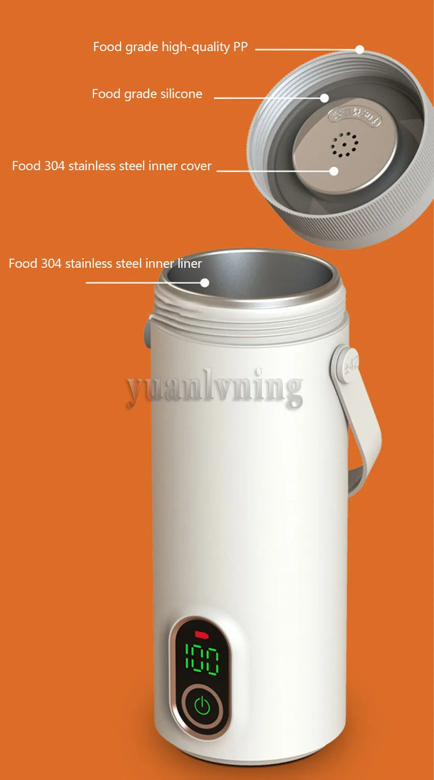 Multifunction Portable Wireless Electric Kettle Thermal Boiling Cup for Travel Water Boiler Temperature Control Thermos Warmers