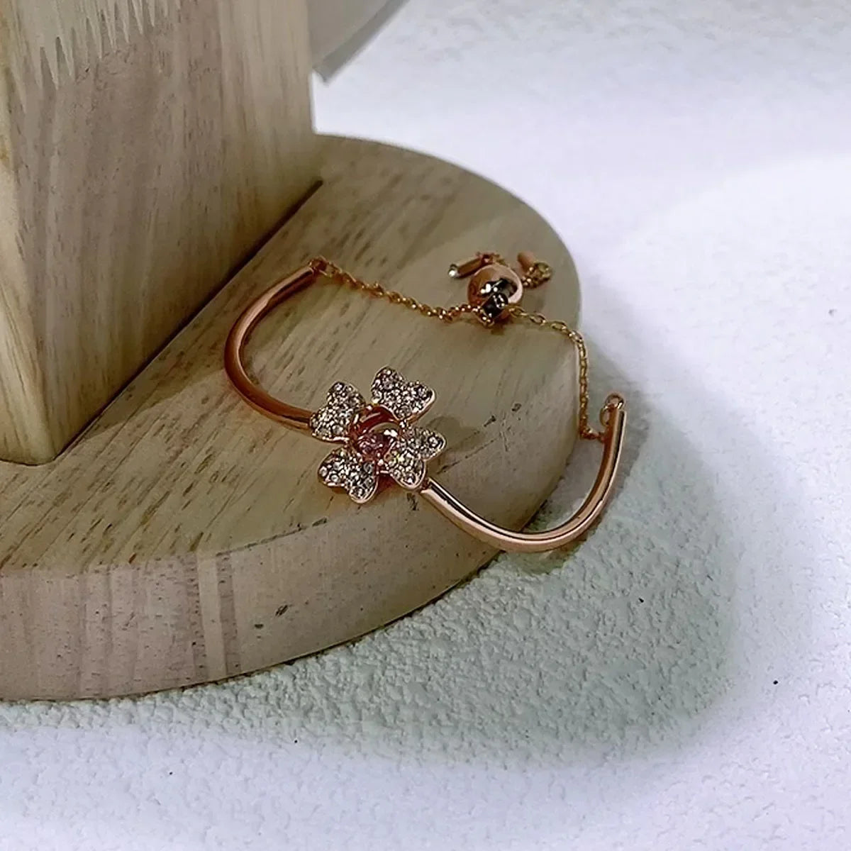 Snowflake Flowers Original New Sales Trend High Quality Jewelry Flower Sets Necklace Earring Ring Bracelet Pink Anniversary Gift